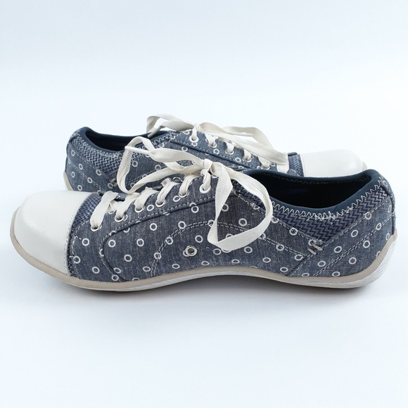 Dr Scholl's Women's 9 M Shoes Jamie Denim Fashion Sneakers 11696 Circle Grey - Picture 3 of 11